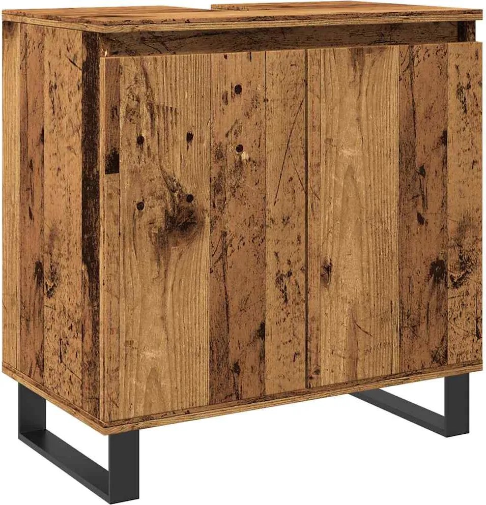 vidaXL antik fa színű szerelt fa fürdőszobaszekrény 58 x 33 x 60 cm