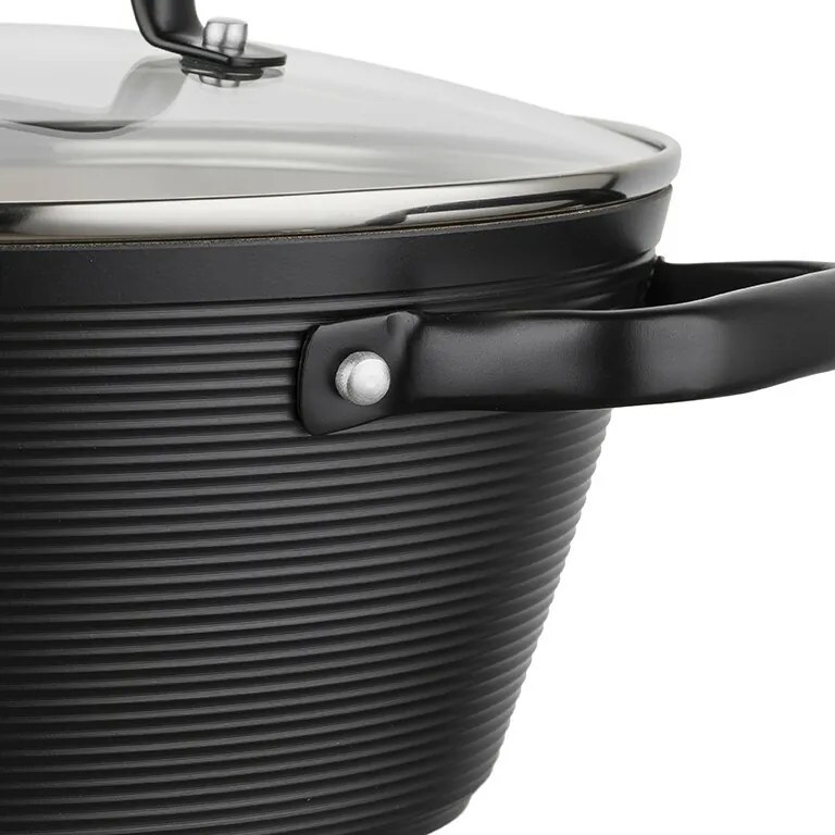 Florina Carina Black alumínium pot 5,2 l, 28 cm, 28 cm átmérőjű