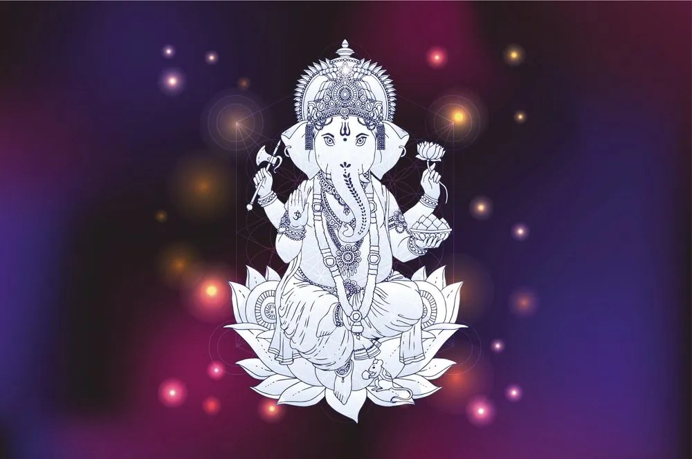 Öntapadó tapéta buddhista Ganesha