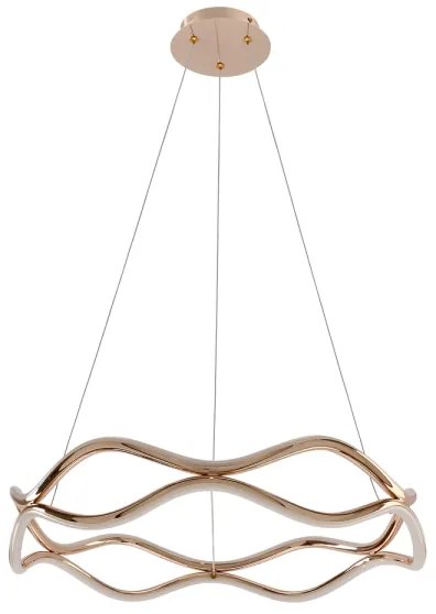 LED csillár zsinóron VAVE LED/28W/230V rózsaarany