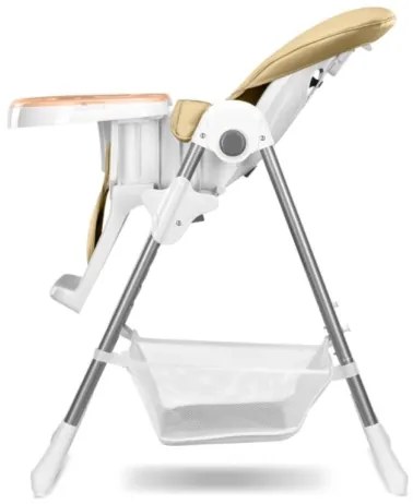 Lionelo - Gyermek étkezőszék LINN PLUS fehér/bézs