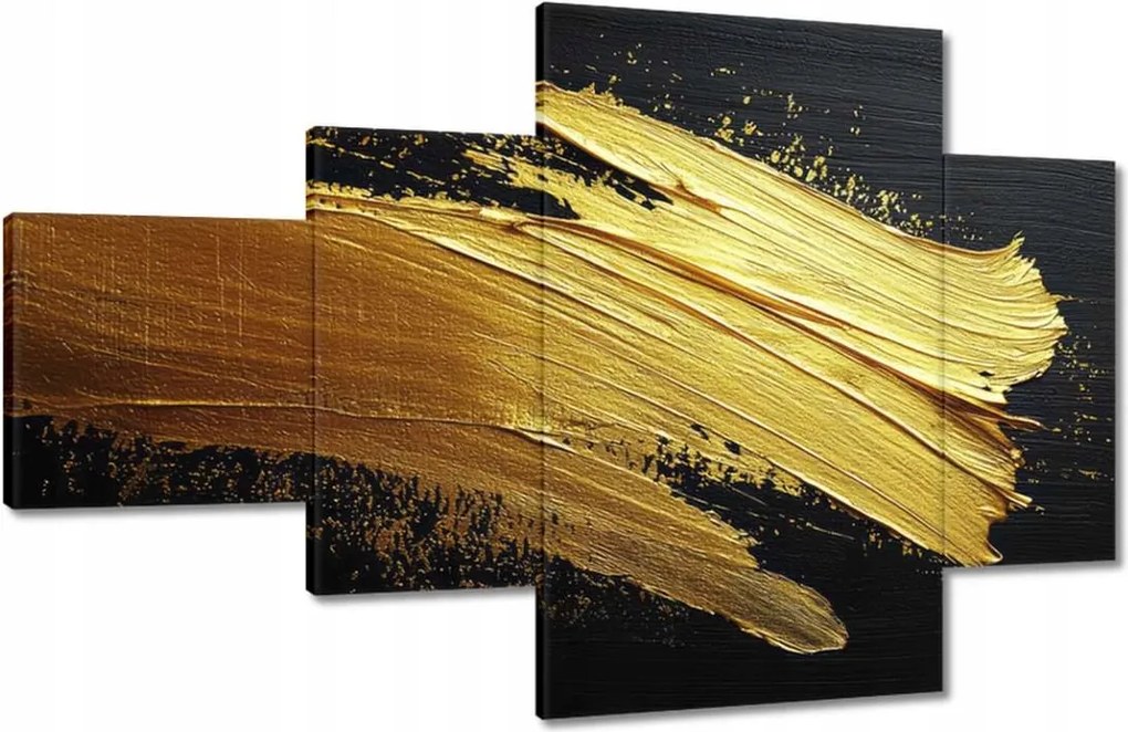 Vászonkép 130x80 Arany csillogás ecsettel