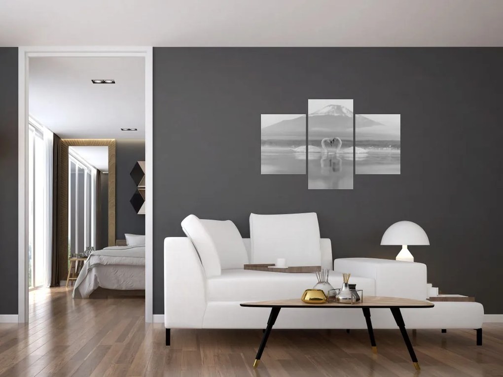 Kép - Szerelmes hattyúk (90x60 cm)