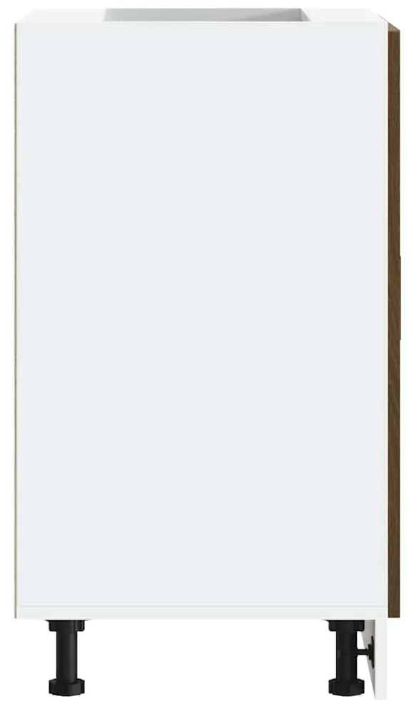 vidaXL Porto barna tölgy színű szerelt fa konyhai alapszekrény