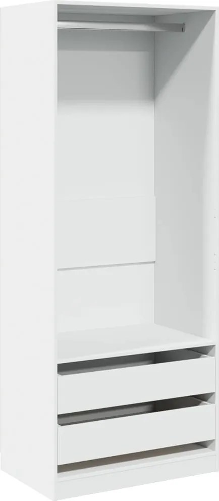 vidaXL fehér szerelt fa ruhásszekrény 80 x 50 x 200 cm