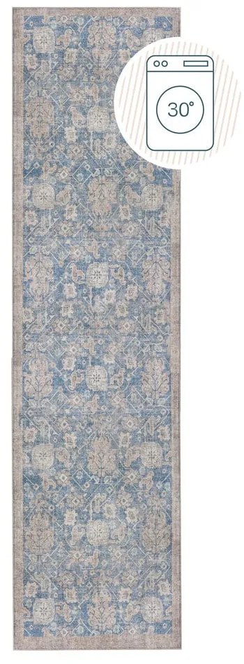 Kék mosható futószőnyeg 60x230 cm Orelia Global – Flair Rugs