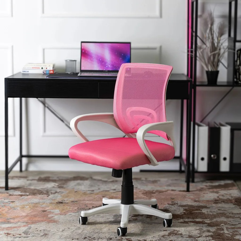 Irodai Forgószék Rózsaszín Színben. NATE