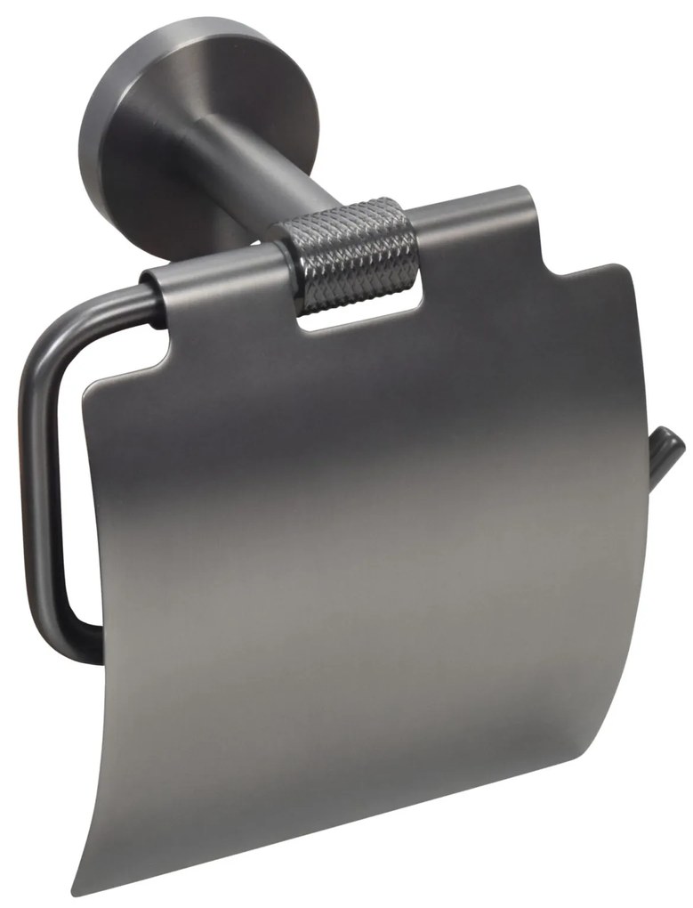 BISK Erga Skala, toalettpapír tartó fedővel, grafit, ERG-08384