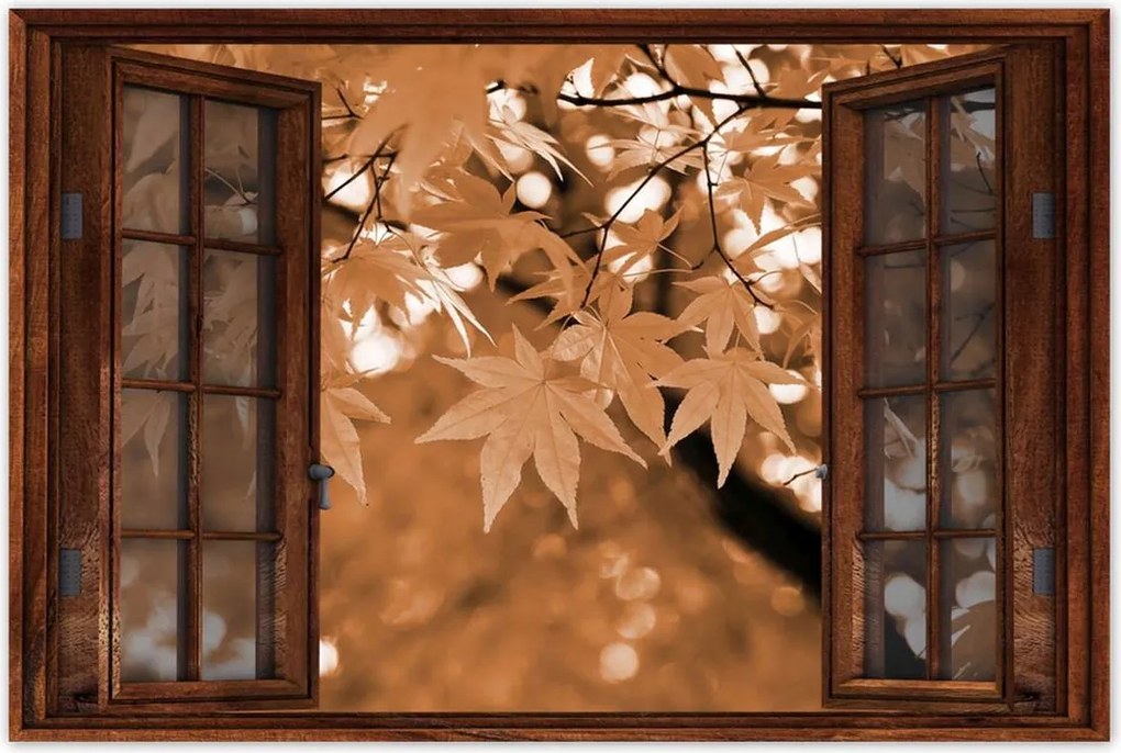 Poszterek 120x80 Szépia Őszi levelek