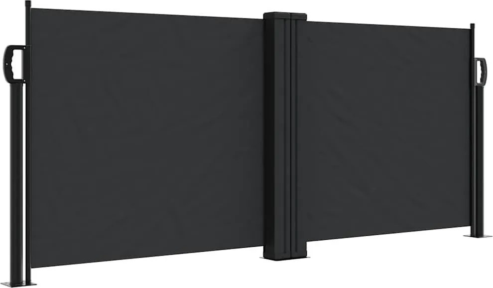 vidaXL fekete behúzható oldalsó napellenző 100 x 1000 cm