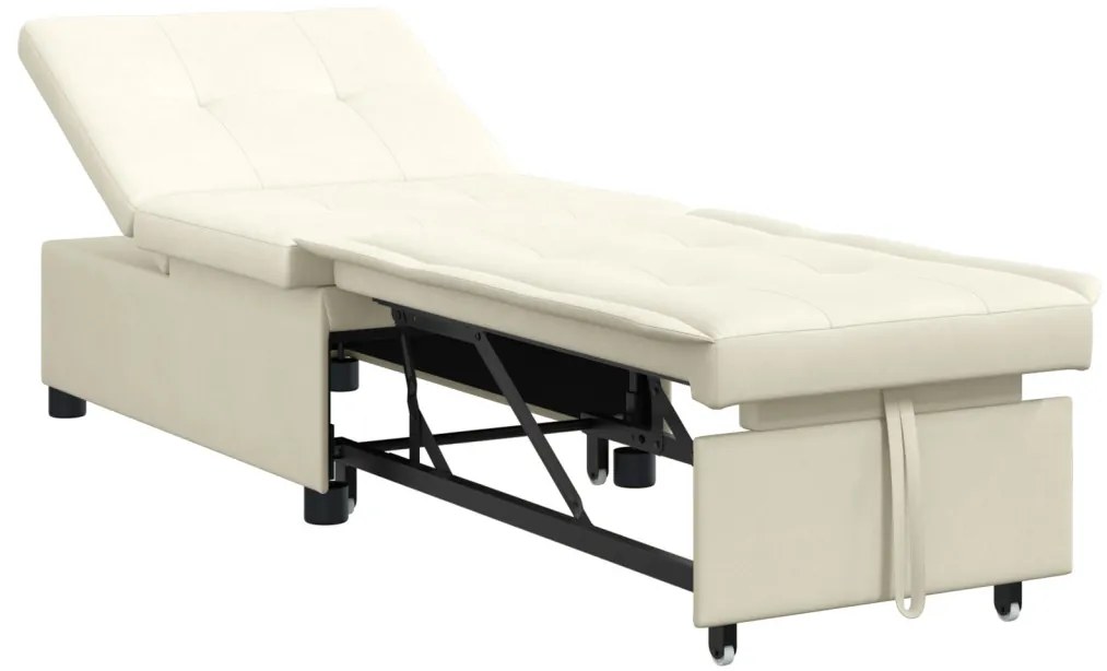 Kanapéágy Krém 67 x 194 x 38 cm Bársony