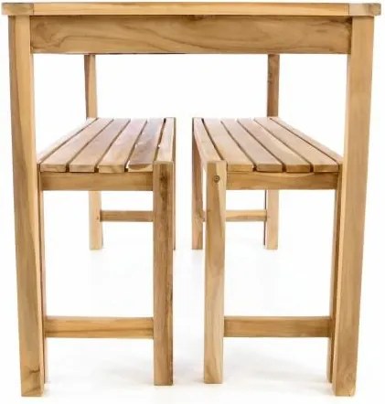 DIVERO Kerti bútor készlet 135 cm tíkfa