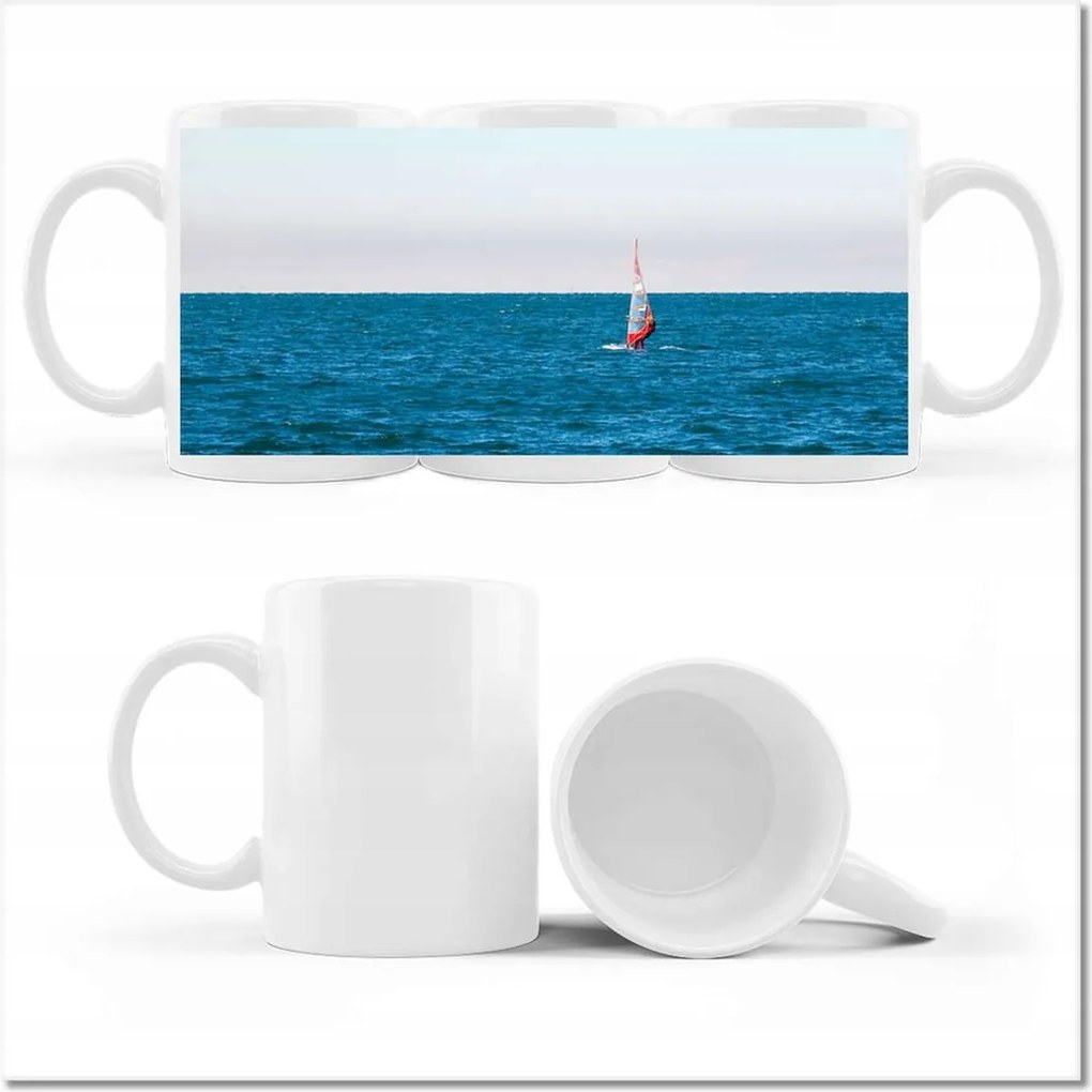 Nyomott mintás bögre Windsurfer trieste tenger