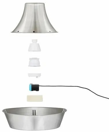 PetSafe® Seaside rozsdamentetlen acélból készültszökőkút 1,8 l