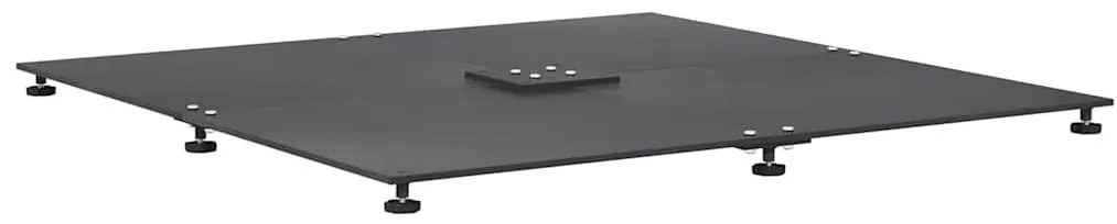 Napernyőtalp Sötétszürke 100 x 100 x 4 cm Acél