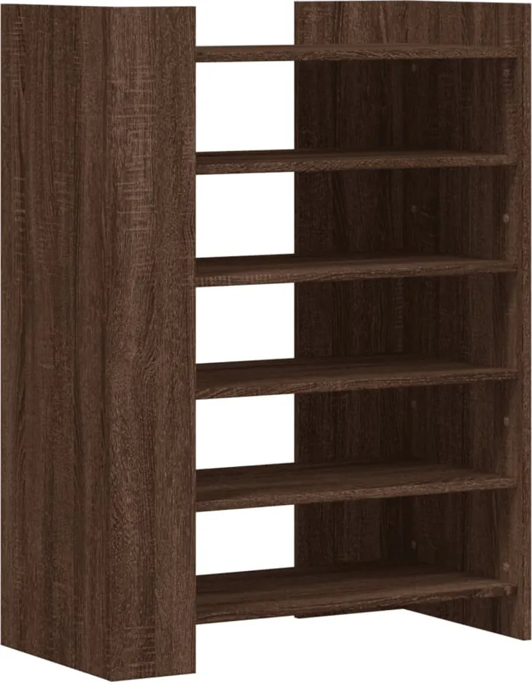 vidaXL barna tölgyszínű szerelt fa cipősszekrény 74,5 x 37,5 x 100 cm