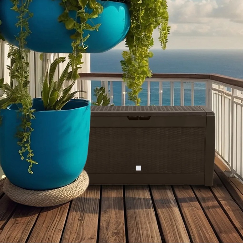 RATO tárolódoboz, 310L, 119x48x60 cm, barna Prosperplast