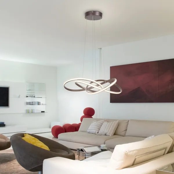 Rabalux 5692 - LED Csillár zsinóron AMBROSIO LED/40W/230V barna