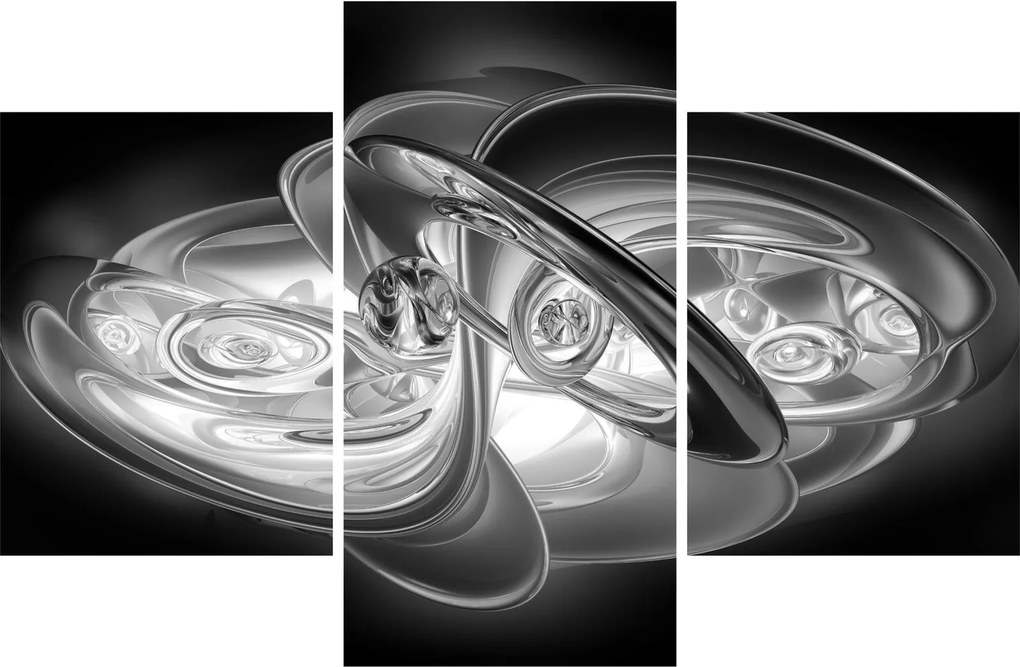 Modern szürke absztrakció képe (90x60 cm)