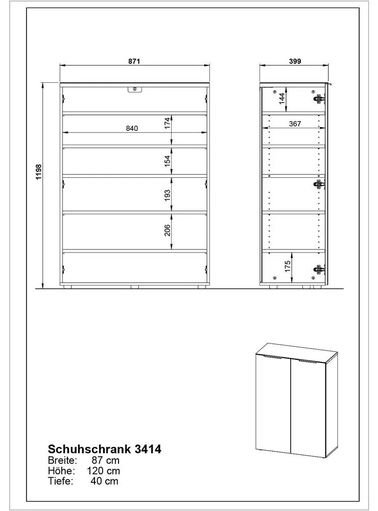 Szürke cipőtartó Genova - Germania
