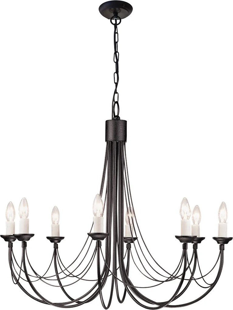 Elstead klasszikus csillár carisbrooke fekete elscb8-black