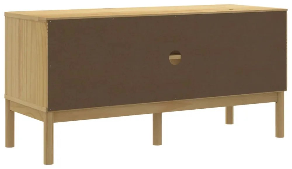 FLORO viaszbarna tömör fenyőfa TV-szekrény 114 x 43 x 55 cm