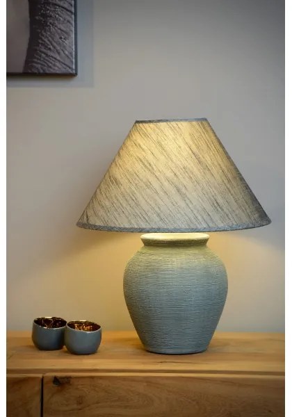 Lucide 47507/81/36 - Asztali lámpa RAMZI 1xE27/60W/230V szürke