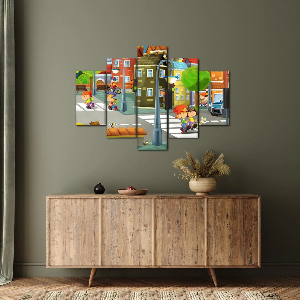 Kép - gyermek város (150x105 cm)