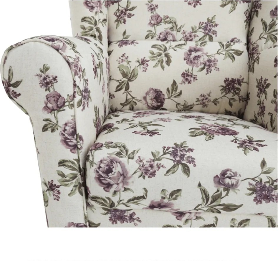 füles fotel puffal, szövet rose 18, ASTRID