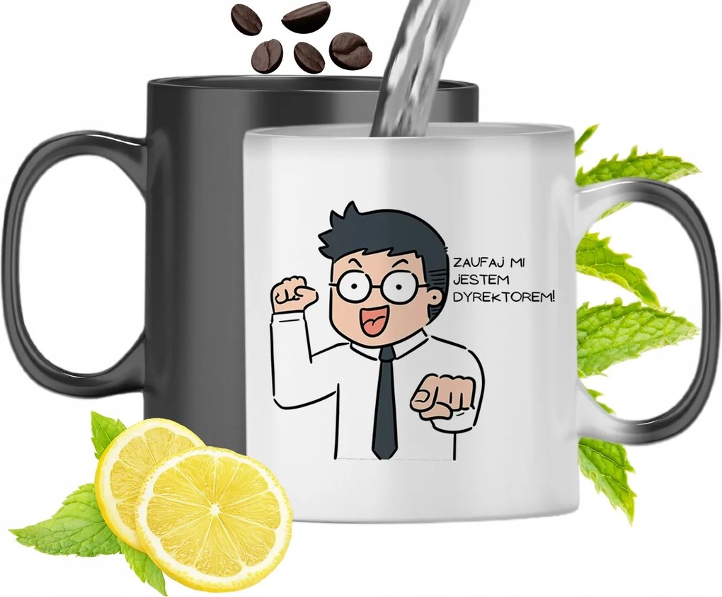 Mágikus Bögre Az Igazgató Számára Színváltós, fényképes nyomtatással