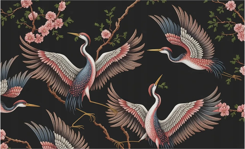 Divatos Flizelin Tapéta Ragasztóval Fali 3D Virágmintás 416x254 Ragasztó