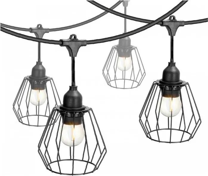 Kültéri dekorációs fényfüzér CRETE 20xE27/230V 25m IP44