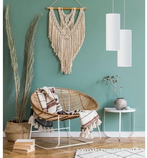 Csillár zsinóron ZIK 1xE27/40W/230V fehér