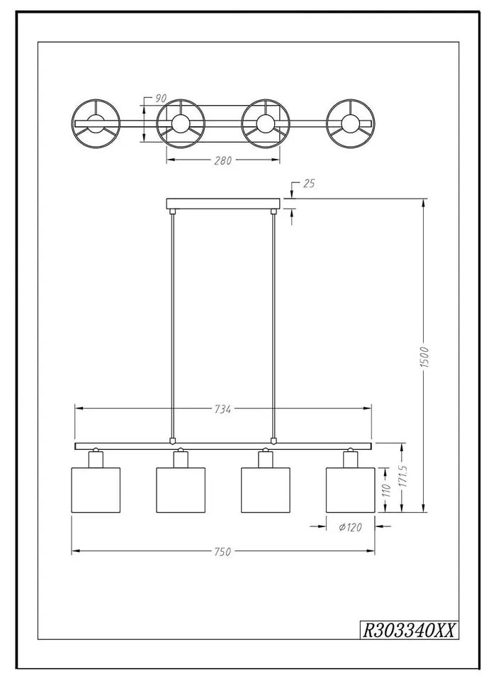 Pendant Tommy fehér függőlámpa - Trio