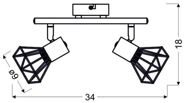 Spotlámpa VERVE 2xE14/40W/230V
