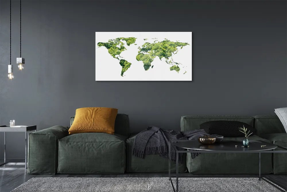 Üvegképek Térkép a zöld fű 120x60cm
