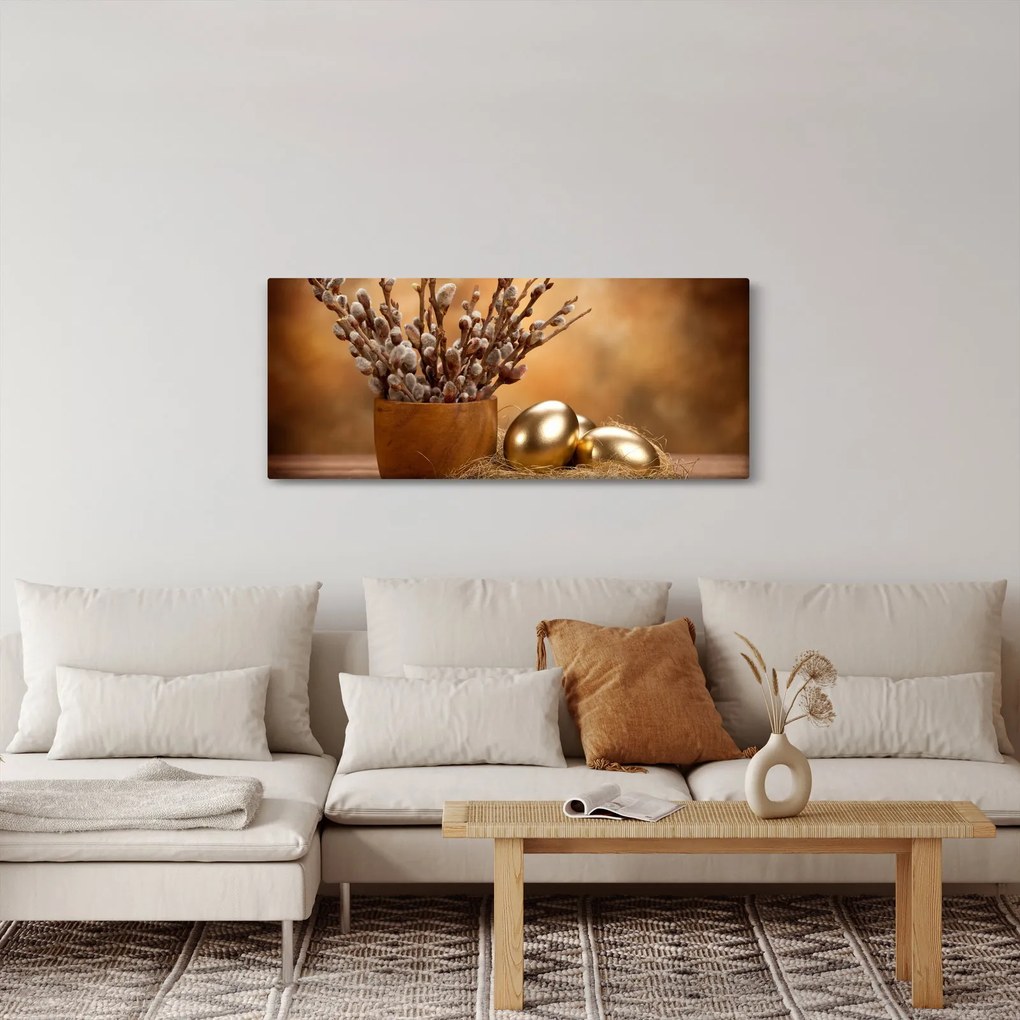 Tojás és a macska képe (120x50 cm)