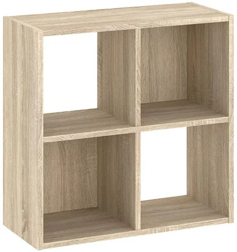 Könyvespolc 4 Rekeszes Tölgy Színben CATCHY 61,5 cm