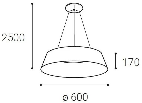 LED2 - LED Csillár zsinóron KATY LED/60W/230V 3000/4000K fehér