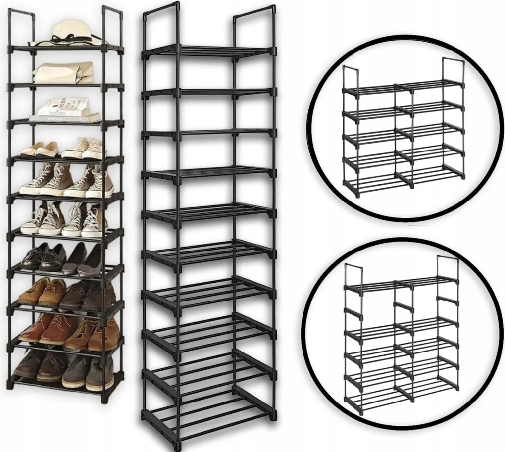 Összecsukható Cipőtartó Polc Rendszerező 10 Szint XXL