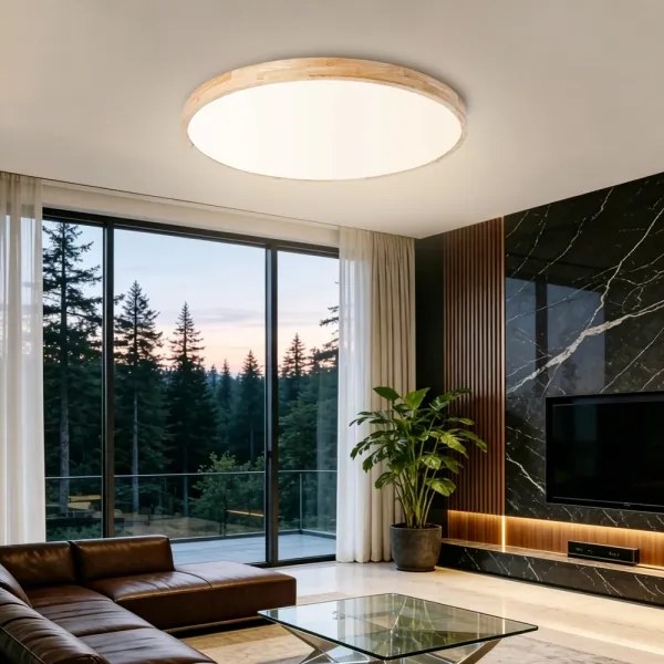 BRILAGI - Dimmelhető lámpatest WOODLINE LED/100W/230V 3000-6000K tölgy átm. 80 cm + távirányító