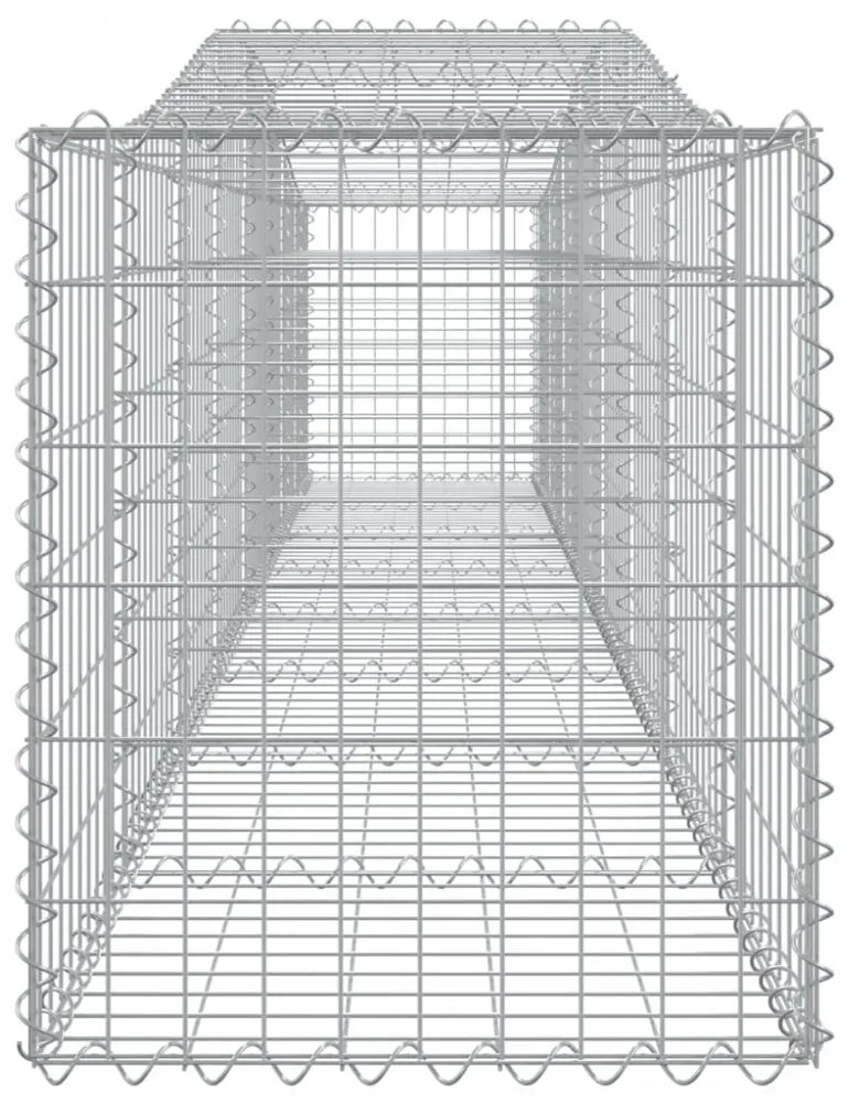 vidaXL 15 db íves horganyzott vas gabion kosár 400x50x60/80 cm