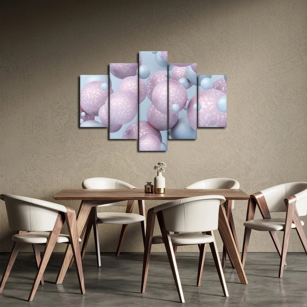 Absztrakt kép - Pasztell gömbök (150x105 cm)