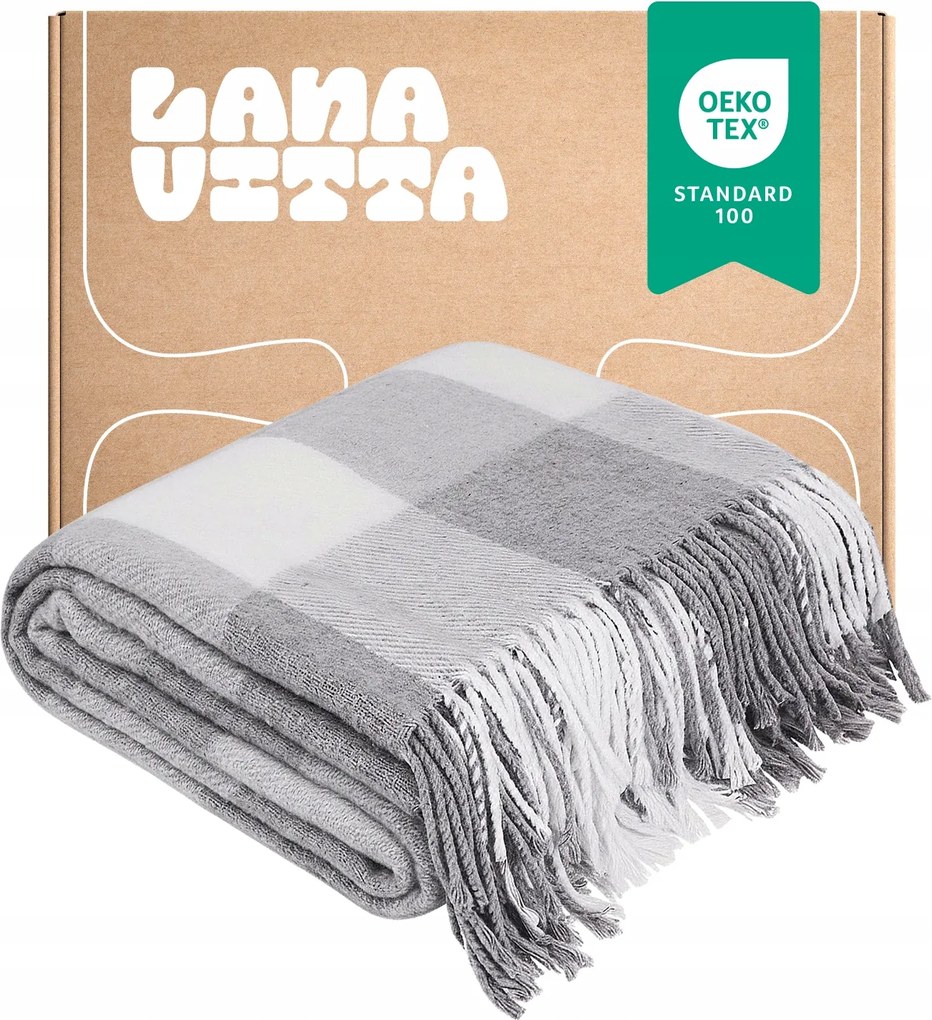 Gamma félgyapjú takaró ágytakaró pléd szürke 130×180 cm