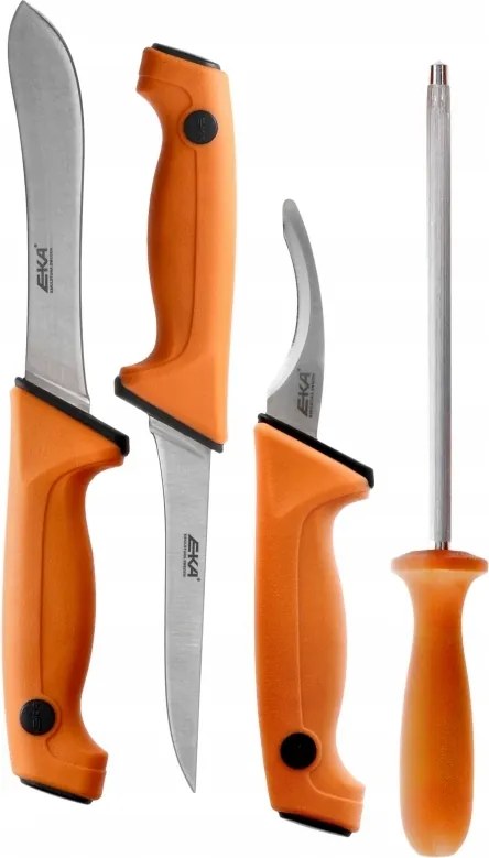 Svéd hentes kés készlet Eka Butcher Set 57-59 Hrc élező