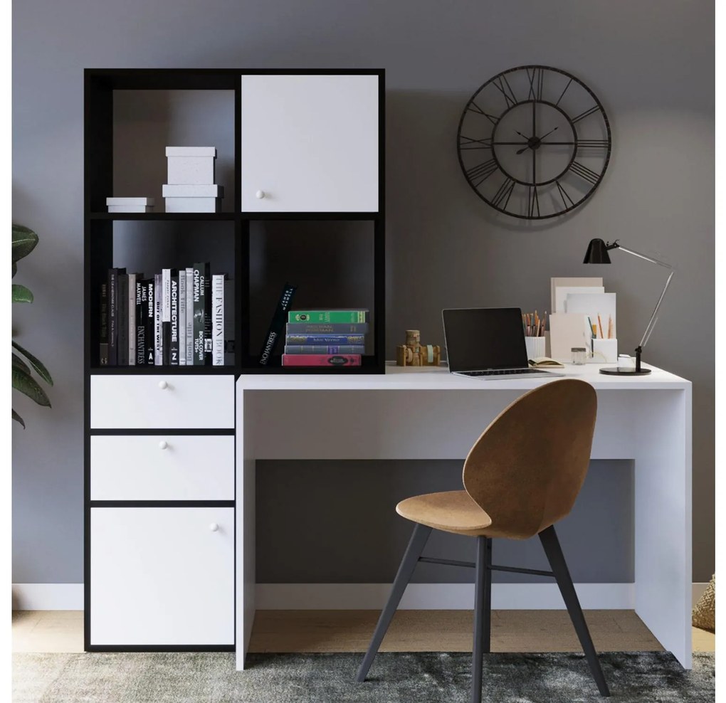 PC asztal Canny (fehér + fekete). 1088636