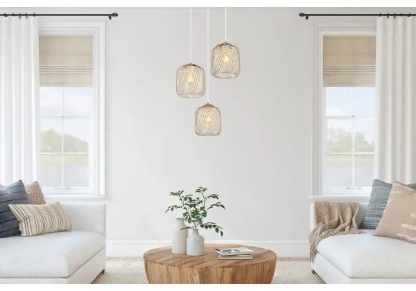 Globo 15965-3HR - DICHTI kábelcsillár 3xE27/40W/230V