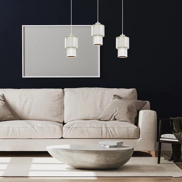 Csillár zsinóron BLANCO 3xE27/60W/230V fehér