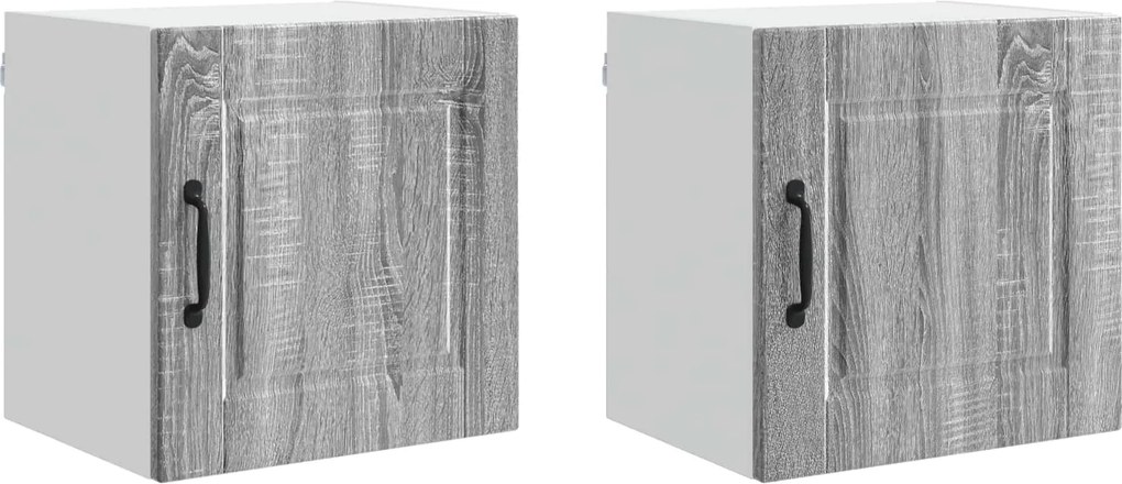 vidaXL Konyhaszekrény 2 pcs Szürke Sonoma 40 x 31 x 40 cm Faanyag