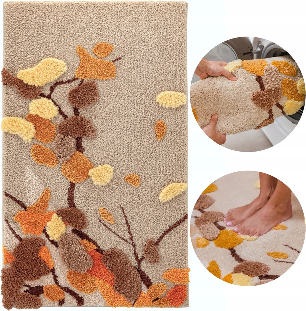 Fürdőszobaszőnyeg Csúszásgátló Mosható 50x80cm Szuper Puha Bolyhos